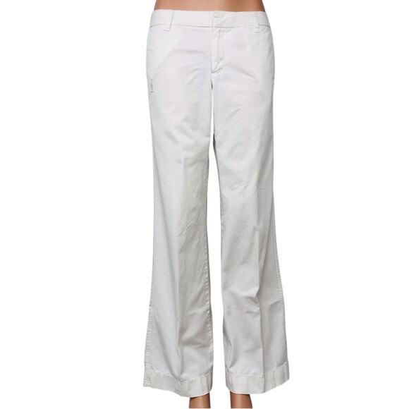 Gap Original White Khaki Original Boy Cut Wide Leg Distressed Trouser Style Pant - Picture 16 of 16